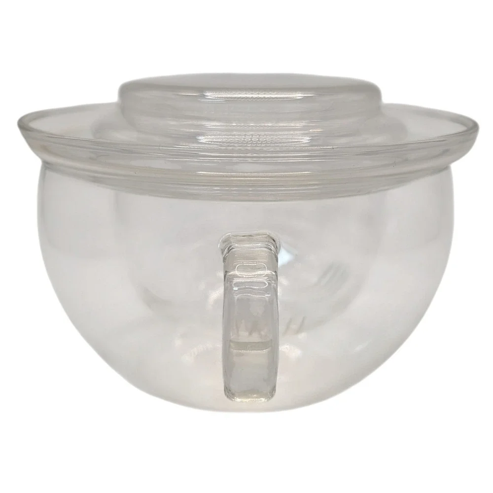Jenaer Glas Tea For One Clear Borosilicate Bauhaus Three Piece Set Germany